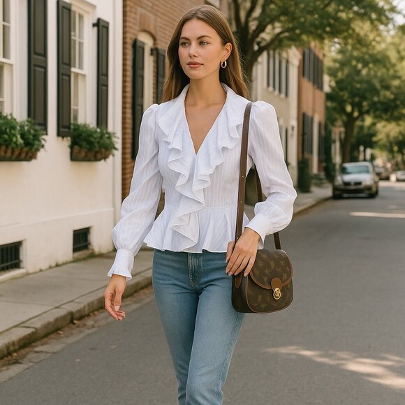 Vintage Louis Vuitton Saint Cloud Crossbody – Monogram, Custom Strap Patina RARE - Picture 6 of 16